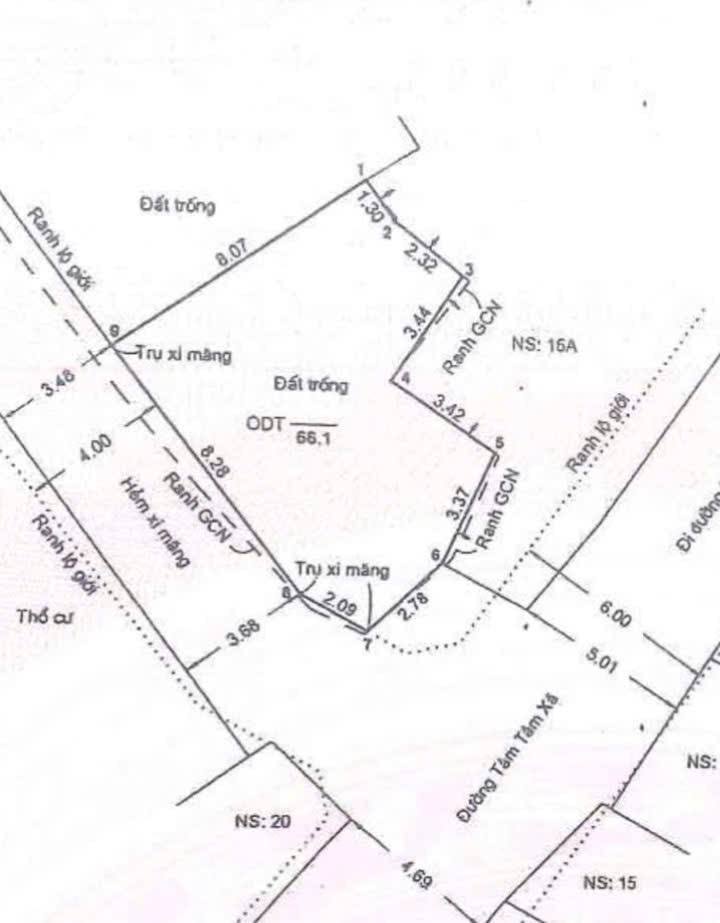 Đất thổ cư 66.1m² Dương Văn Cam 4.8 tỷ - Góc 2 mặt đường, xây dựng 4 - 5 tầng!