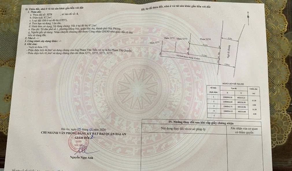 Đất nền Tái định cư Cây Lim, Đằng Hải, 44.8m² giá 2 tỷ - Lô góc ô tô tránh nhau!