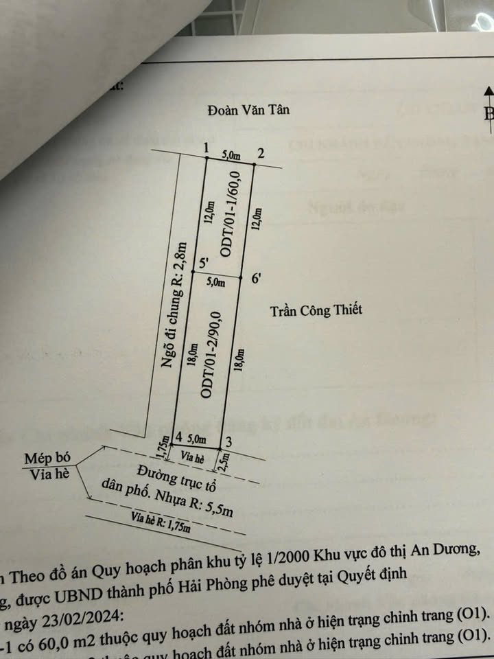 Đất Lương Quy, Lê Lợi, An Dương 60m² giá 1.1 tỷ - Đường ô tô đỗ cửa!