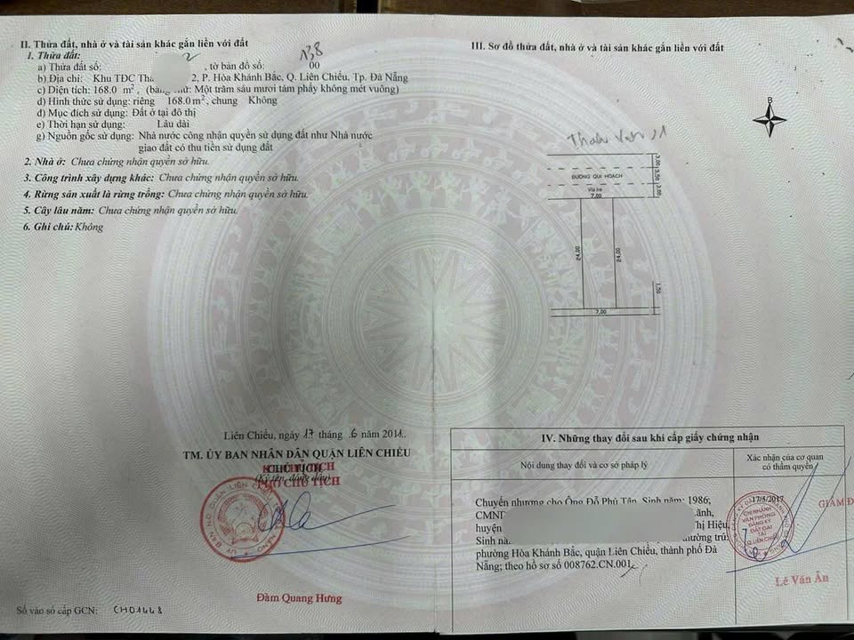 Đất mặt tiền đường Thanh Vinh 11, Đà Nẵng 168m² - Giá bán hấp dẫn, thương lượng nhẹ!