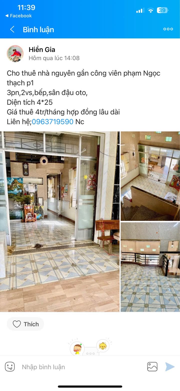 Cho thuê nhà nguyên căn tại Phạm Ngọc Thạch, Bảo Lộc - Diện tích 100m² chỉ 4 triệu/tháng!