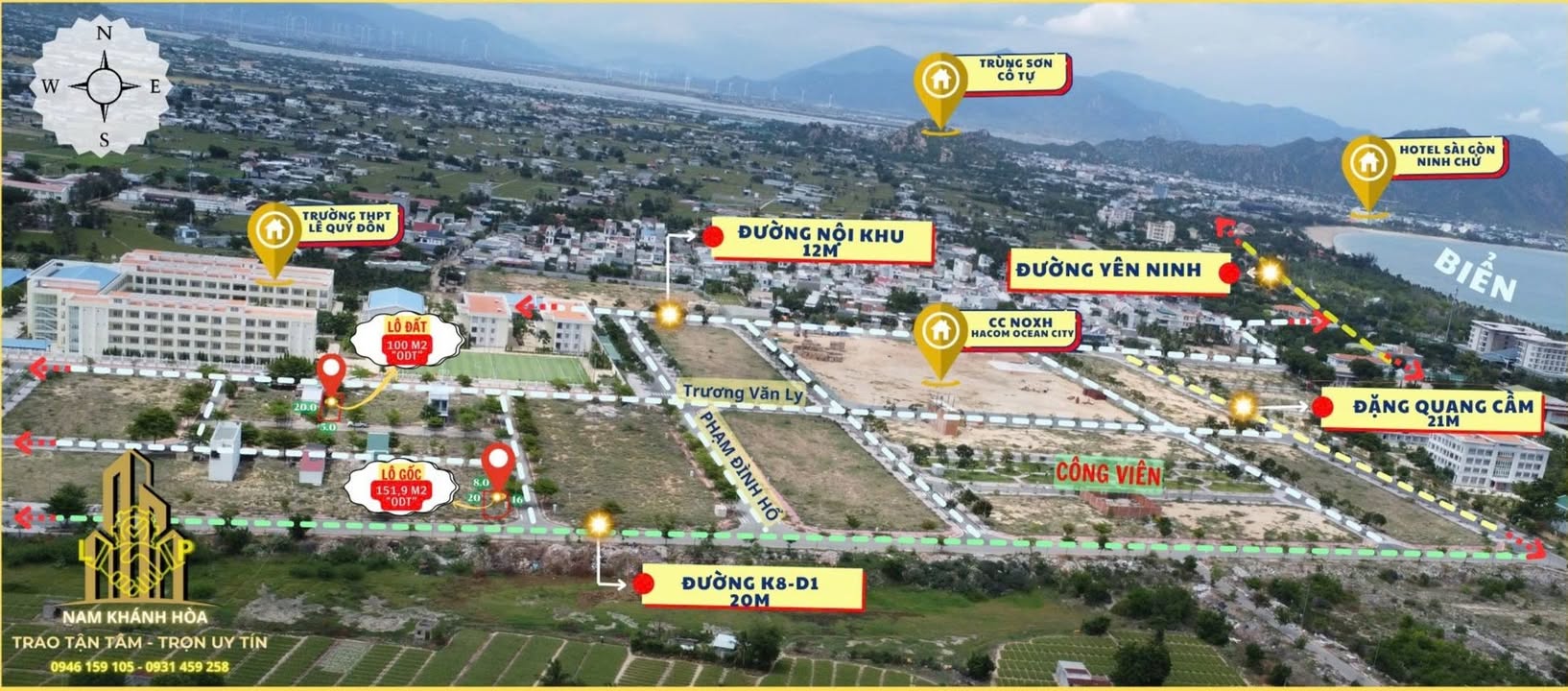 Lô đất K2 Đường Nhựa 12m 100m² giá 2 tỷ - Vị trí đắc địa gần biển!