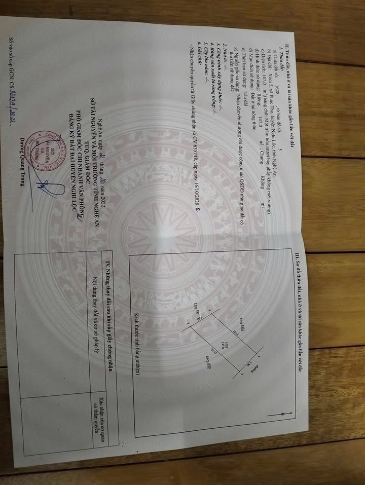 Đất nền Vinh Lộc, Nghi Thái 147m² - Đường nhựa 10m, Full thổ cư!