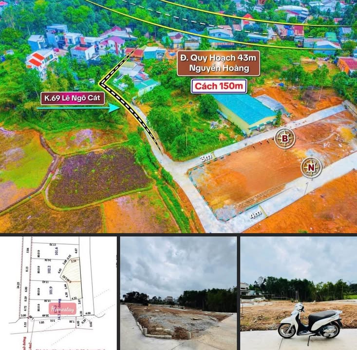 Đất nền liền kề Lê Ngô Cát, Thủy Xuân, 100m², giá chỉ 1.6 tỷ - Cơ hội đầu tư không thể bỏ lỡ!