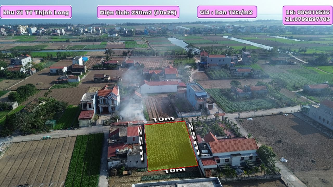 Đất nền Thịnh Long 250m² giá 3 tỷ - Cơ hội đầu tư sinh lời!