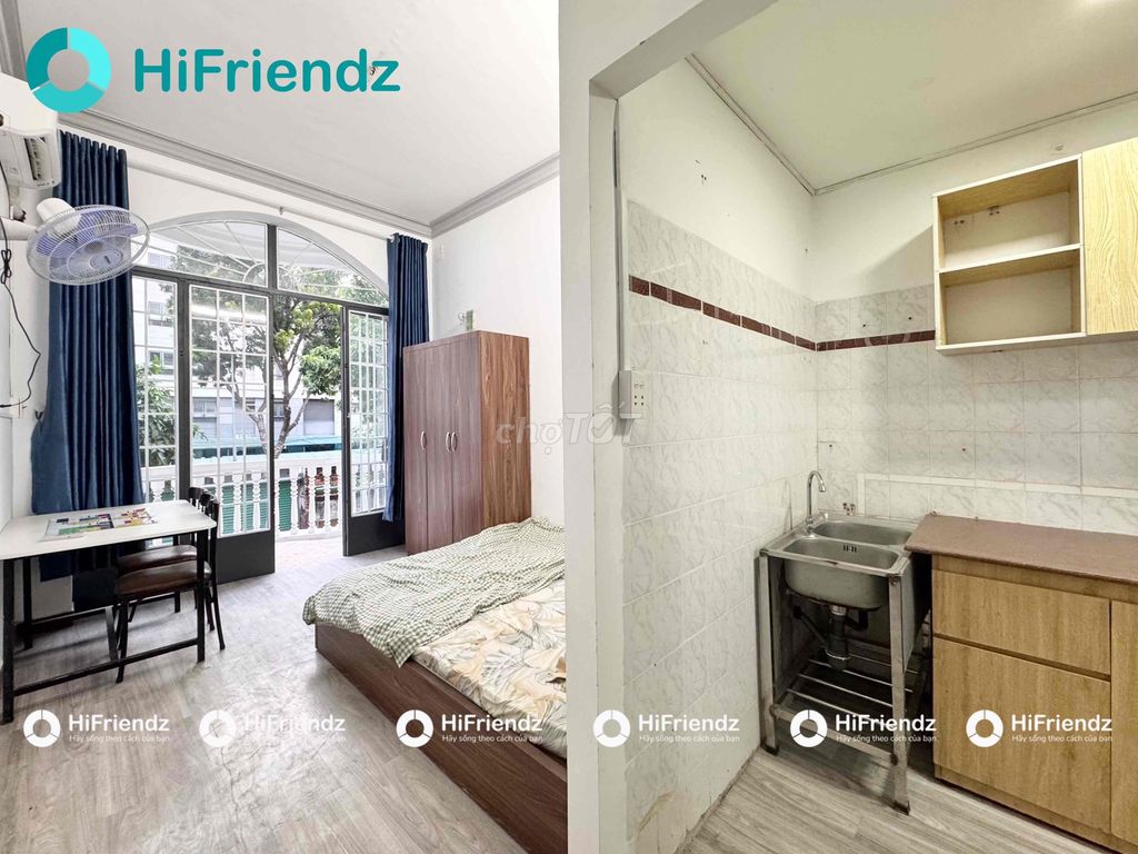 Căn hộ cho thuê Nguyễn Thượng Hiền Q3 30m² giá 6.8 triệu - Ban công siêu rộng, giờ giấc tự do!