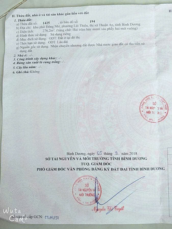 Bán đất thổ cư 276m² tại Lái Thiêu, Thuận An - Gần Bệnh viện Quốc tế Becamex chỉ 11 tỷ!