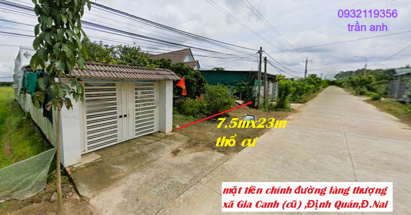 Lô đất mặt tiền Đường Làng Thượng, xã Gia Canh 172m² giá 750 triệu - Cơ hội đầu tư hấp dẫn!