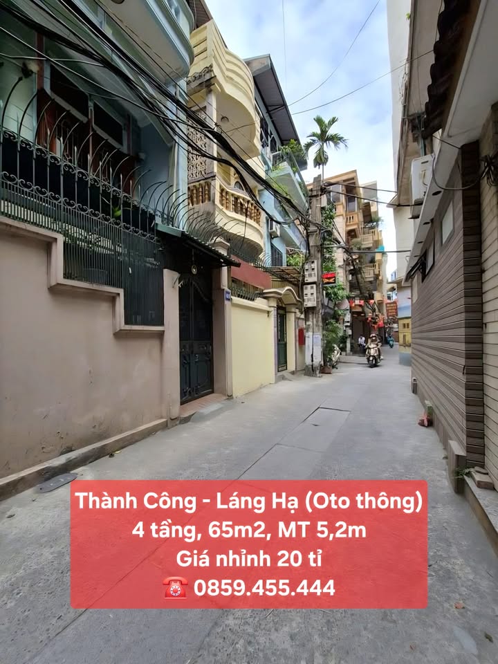 Nhà mặt tiền lớn tại Quận Ba Đình 65m² - Gần mặt đường Láng Hạ!