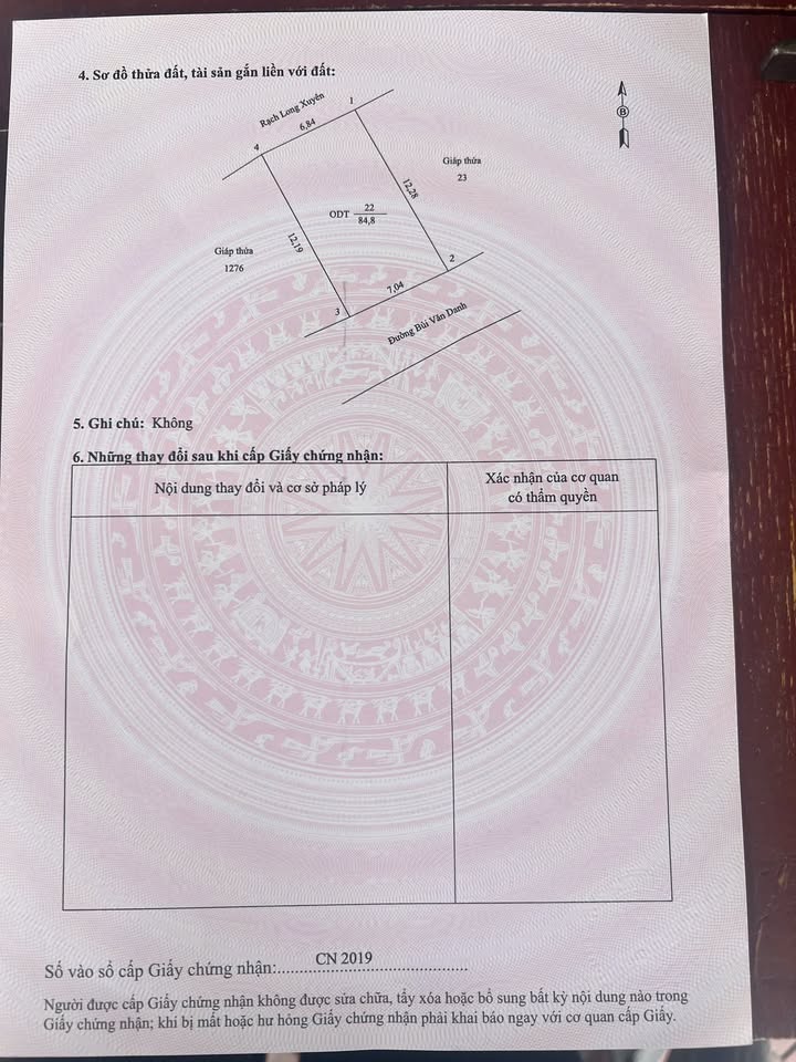 Đất nền Bùi Văn Danh, Mỹ Hòa 84.8m² giá chỉ 1.2 tỷ - Sổ đỏ chính chủ!