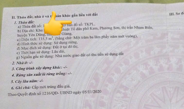 Đất nền Kem, Yên Dũng 135m² giá 4 tỷ - Cơ hội đầu tư tuyệt vời!