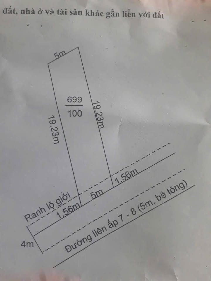 Đất thổ cư Ấp 8 Nhựt Chánh 100m² giá 750 triệu - Pháp lý rõ ràng!