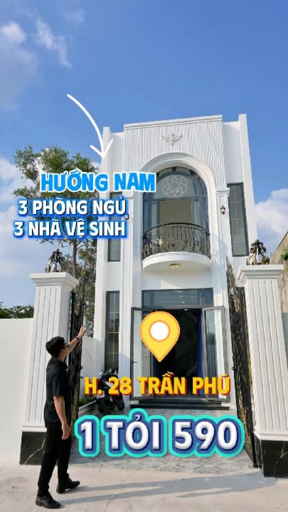 Nhà lầu 3 phòng ngủ tại Hòa Thành, Tây Ninh 92m² giá 1.599 tỷ - Sổ hồng chính chủ