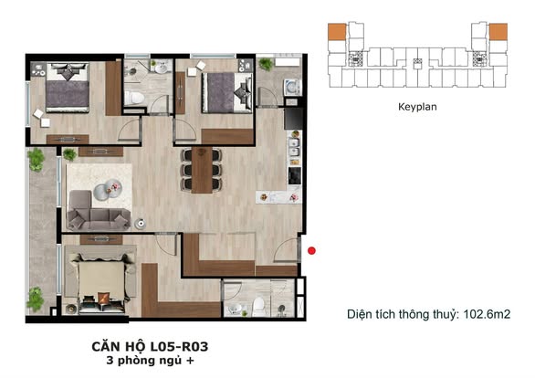Căn hộ góc 3 phòng ngủ Eden Garden Thái Bình 102.6m² giá 3.468 tỷ - Ưu đãi khủng ngay hôm nay!