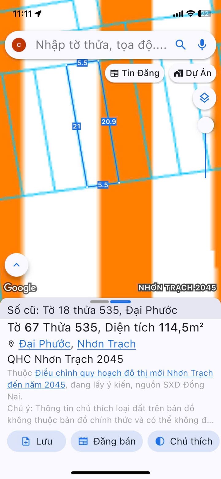 Đất nền Đại Phước, Nhơn Trạch 114m² giá chỉ 2 tỷ - Cơ hội đầu tư tuyệt vời!