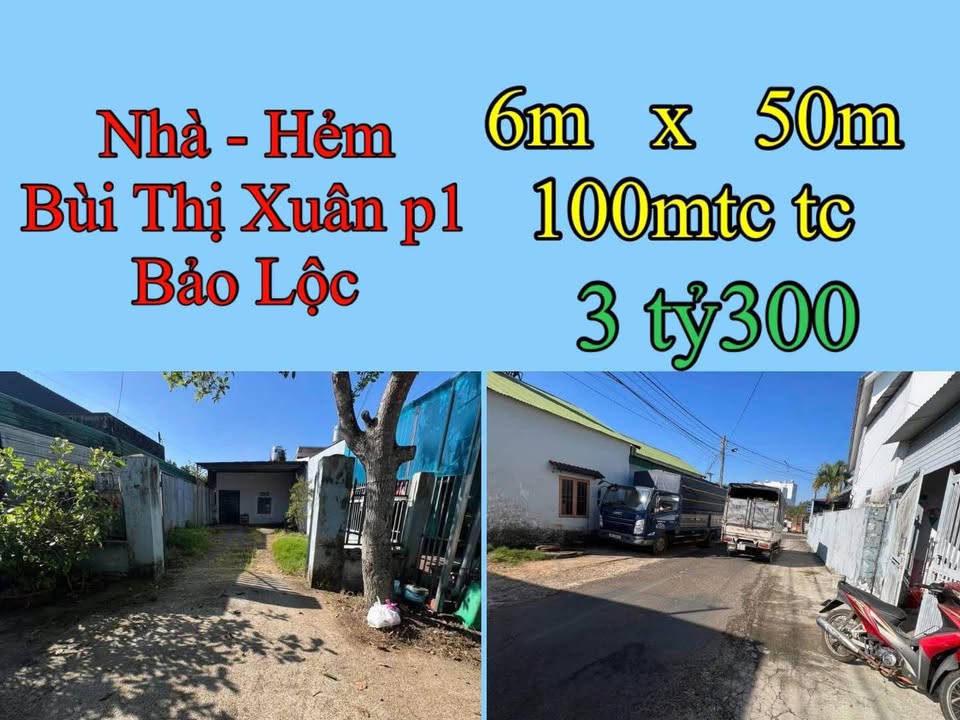 Nhà hẻm Bùi Thị Xuân, Huyện Hàm Thuận Bắc 300m² giá 3.3 tỷ - Đường lớn ô tô tránh nhau!
