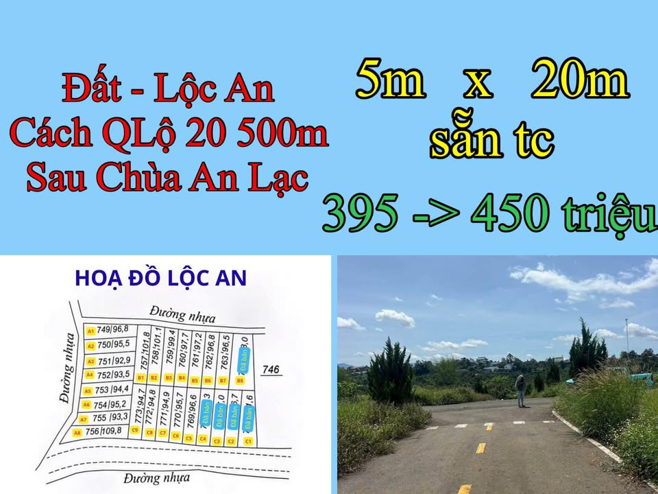 Đất nền Lộc An 100m² giá chỉ từ 395 triệu - Đầu tư sinh lời ngay!