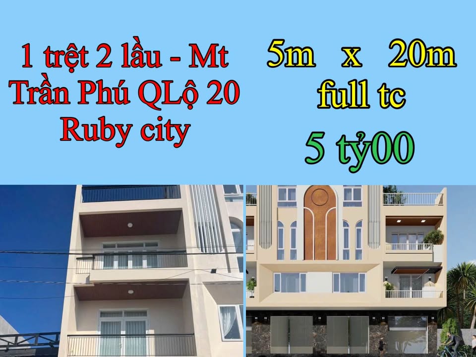 Nhà mặt phố Trần Phú, Bảo Lộc 100m² giá 5 tỷ - Sẵn sàng vào ở ngay!