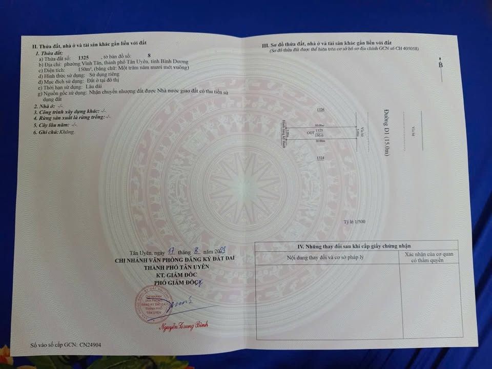 Đất nền KDC Visip2, Hòa Bình, 300m², giá 6 tỷ - Sổ hồng chính chủ, mặt tiền kinh doanh!