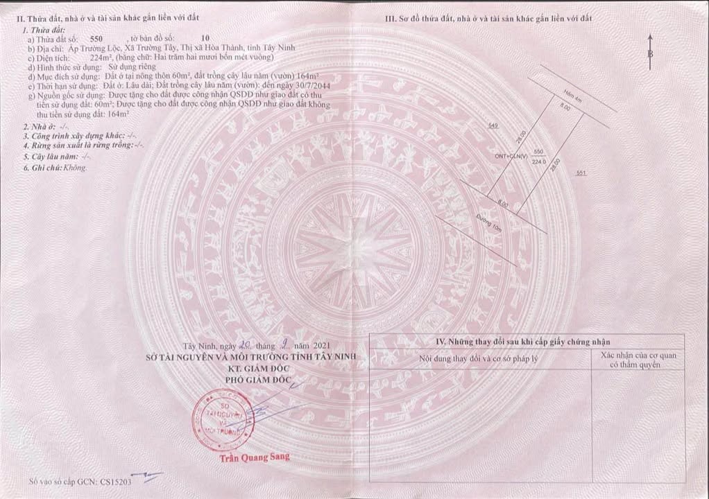 Đất nền Hòa Thành, Tây Ninh 224m² giá 11.12 tỷ - Cơ hội đầu tư hiếm có!