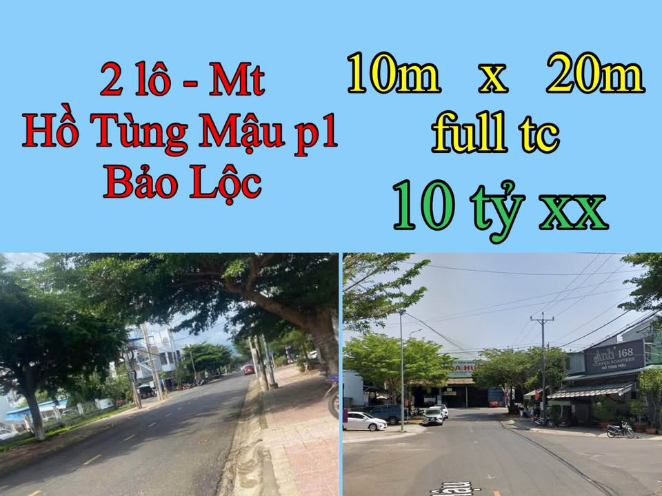 Đất mặt tiền Hồ Tùng Mậu Bảo Lộc 200m² giá 10 tỷ - Đầu tư sinh lời ngay!