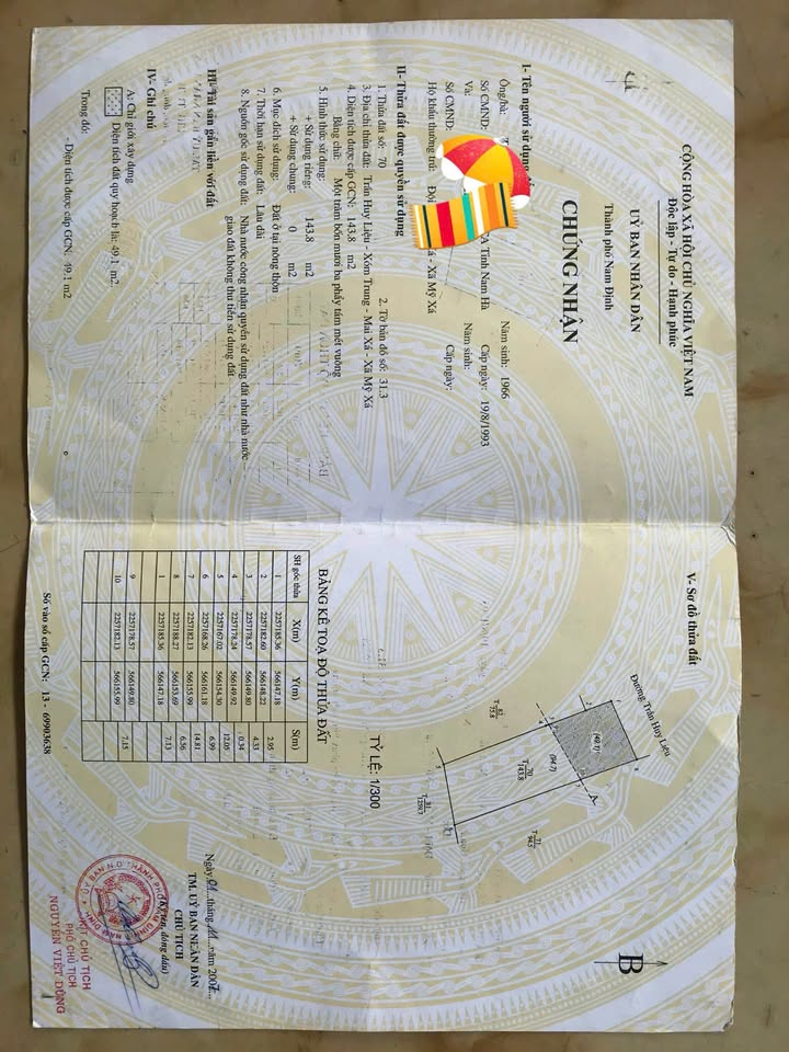 Đất mặt đường Trần Huy Liệu, Nam Định 143.8m² giá 4.8 tỷ - Kinh doanh sầm uất!