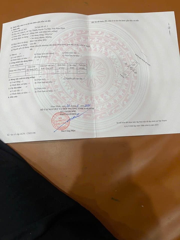 Đất nền khu TĐC Tân Thành, Nam Định 100m² giá 1 tỷ - Đầu tư sinh lời ngay!