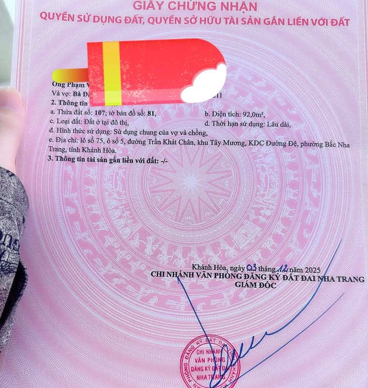 Đất mặt tiền Trần Khát Chân Nha Trang 92m² giá 6.5 tỷ - Đầu tư sinh lời hấp dẫn!