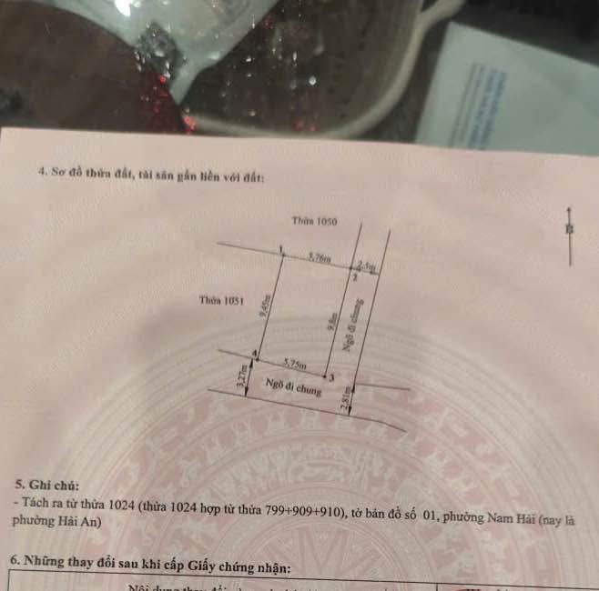 Đất nền góc 41 Hàng Tổng, Hải An 55m² giá 2.86 tỷ - Vị trí đắc địa, ô tô vào tận cửa!