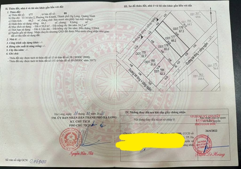 Đất nền Phường Hà Khánh 66.2m² giá 1.7 tỷ - Hướng Đông, sổ hồng chính chủ!