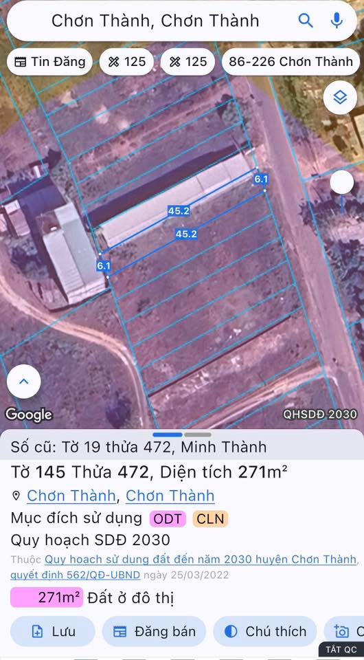 Đất nền 270m² tại đường 40, xã Nha Bích, chỉ từ 1 tỷ - Cơ hội đầu tư tuyệt vời!