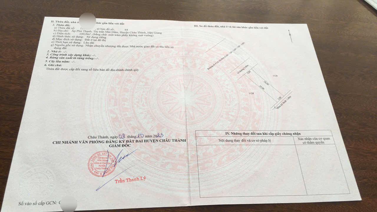 Đất nền 100m² tại Vạn Phát Sông Hậu giá 1.15 tỷ - Cơ hội đầu tư tốt!