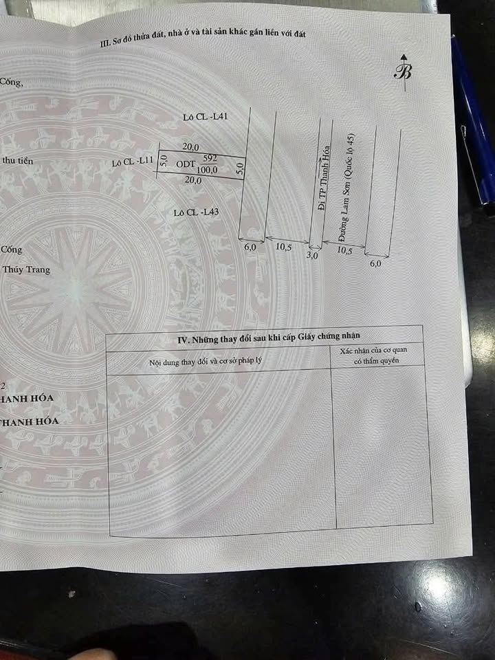Đất nền mặt đường Quốc Lộ 45, Huyện Như Thanh, 100m² - Cần bán gấp!