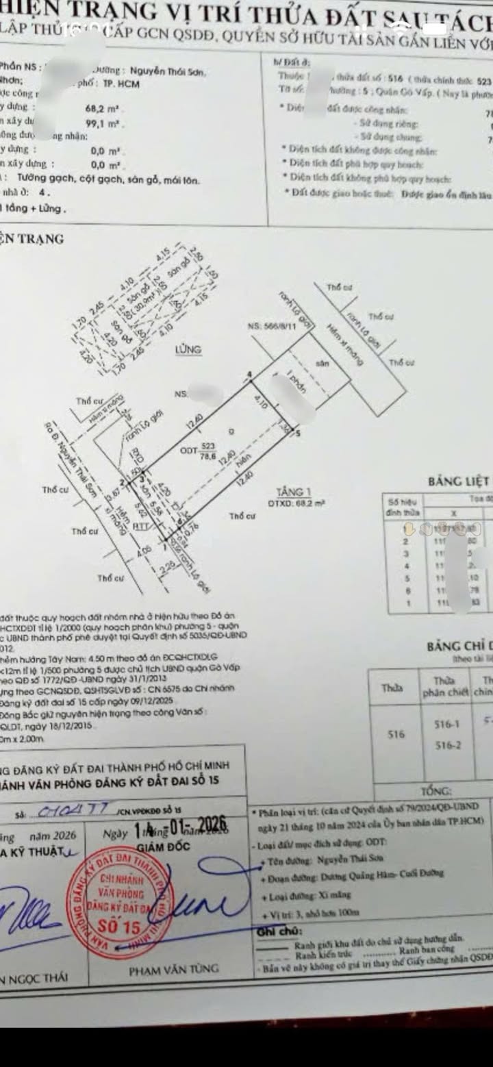 Nhà trệt có gác tại Dương Quảng Hàm, Gò Vấp 77m² giá 7.9 tỷ - Chính chủ bán gấp!