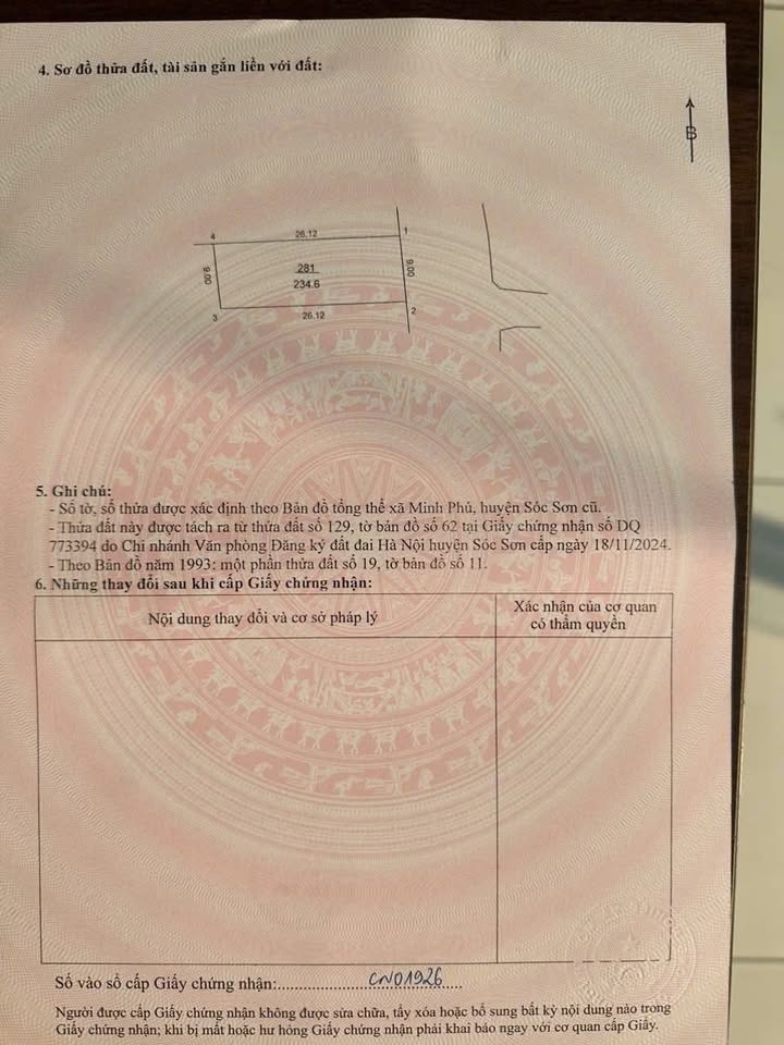 Đất kinh doanh trục liên xã Thanh Sơn Kim Anh 234m² giá 4.69 tỷ - Pháp lý rõ ràng, sẵn sàng công chứng!