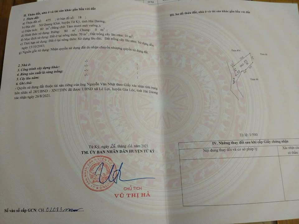 Đất nền liền kề xã Quang Khải, Tứ Kỳ 165m² giá chỉ 300 triệu - Đầu tư ngay!