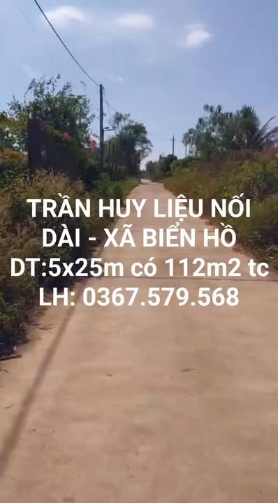 Đất nền Biển Hồ 125m² giá 600 triệu - Sổ đỏ chính chủ