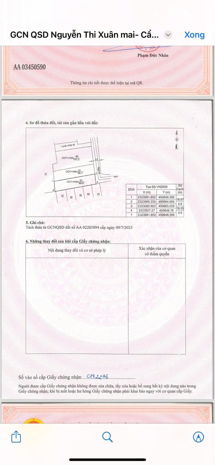 Đất nền Phường Cẩm Bình 86m² giá 1.3 tỷ - Diện tích vuông vức, thích hợp đầu tư!