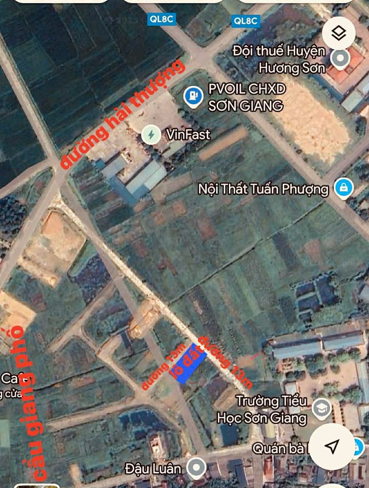 Đất nền xã Sơn Giang, Huyện Hương Sơn 299m² giá 2.6 tỷ - Sổ đỏ chính chủ, vị trí đẹp