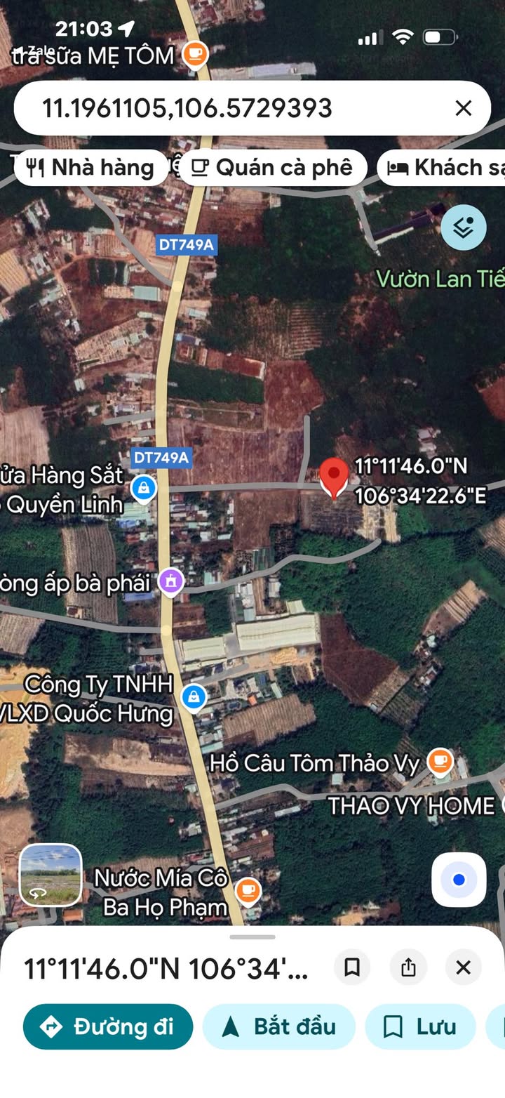 Đất nền Long Nguyên - ĐT 749A - 1.100m² giá 3 tỷ - Cơ hội đầu tư tuyệt vời!