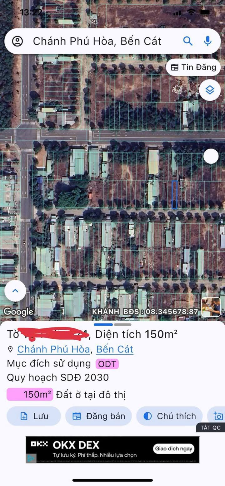 Đất thổ cư 150m² khu G Chánh Phú Hòa - Giá 1.7 tỷ, đầu tư sinh lời!