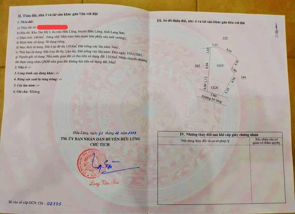 Đất nền Hữu Lũng, 207m² giá 2.587 tỷ - Đối diện chợ mới, vị trí lý tưởng!