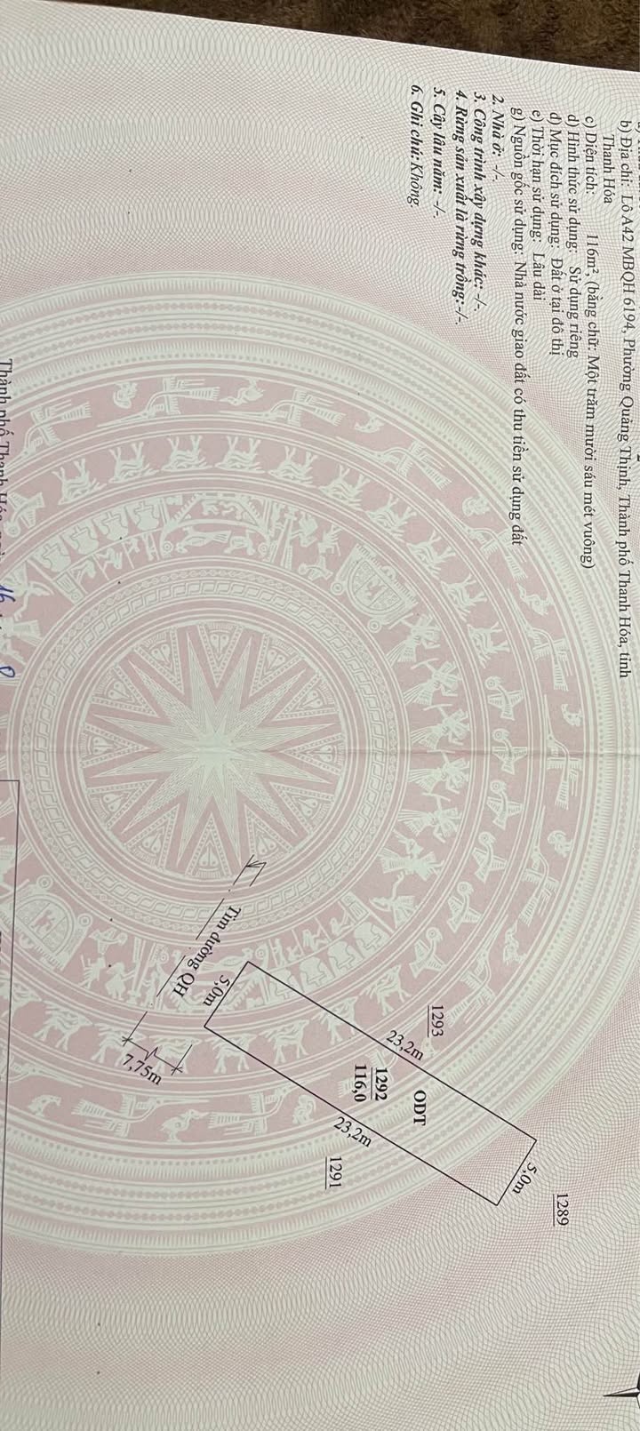 Đất MBQH 6194 Quảng Thịnh 116m² giá 1.986 tỷ - Đầu tư sinh lời ngay!