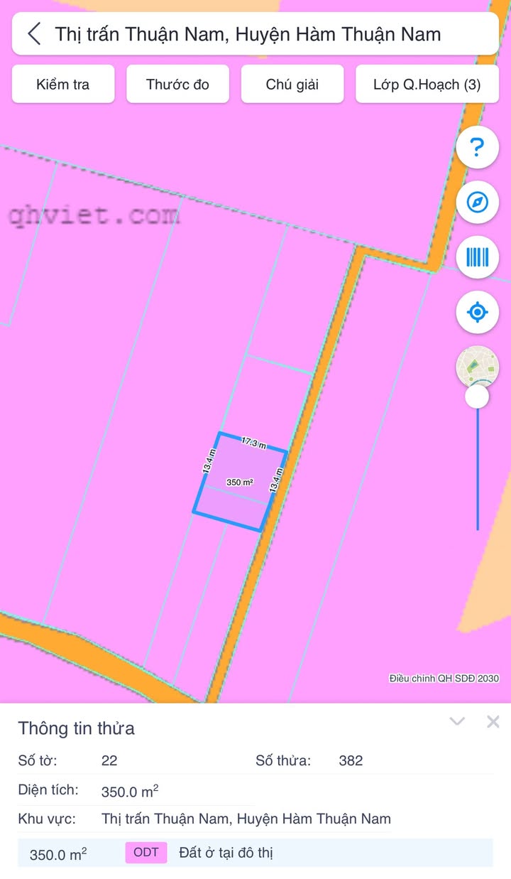 Đất vườn 350m² tại Thị Trấn Thuận Nam, Bình Thuận - Giá chỉ 445 triệu!