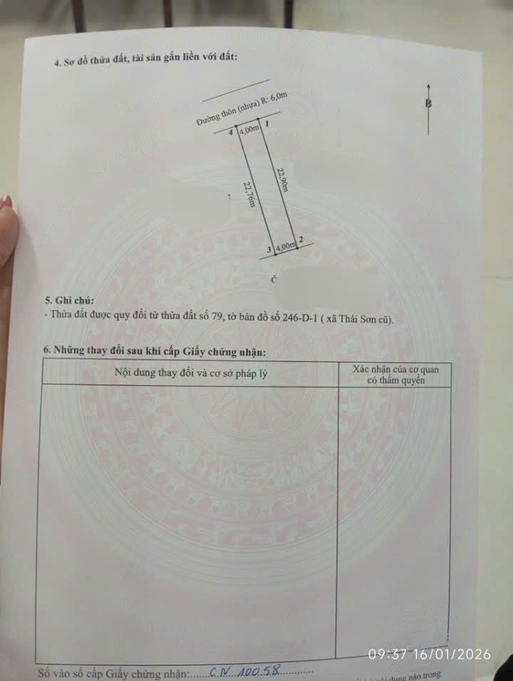 Đất nền thôn Nguyệt Áng, An Lão 91m² giá 1 tỷ - Đường nhựa ô tô tránh nhau thoải mái!