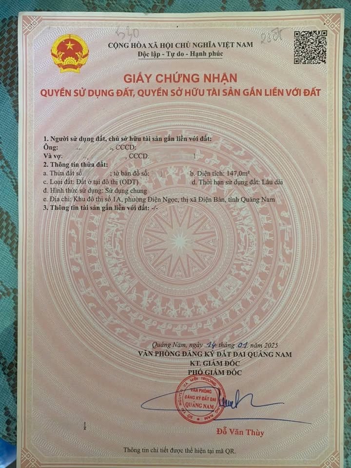 Đất mặt tiền Trần Hưng Đạo, Điện Bàn Đông, 147m² giá 6.8 tỷ - Đầu tư sinh lời ngay!