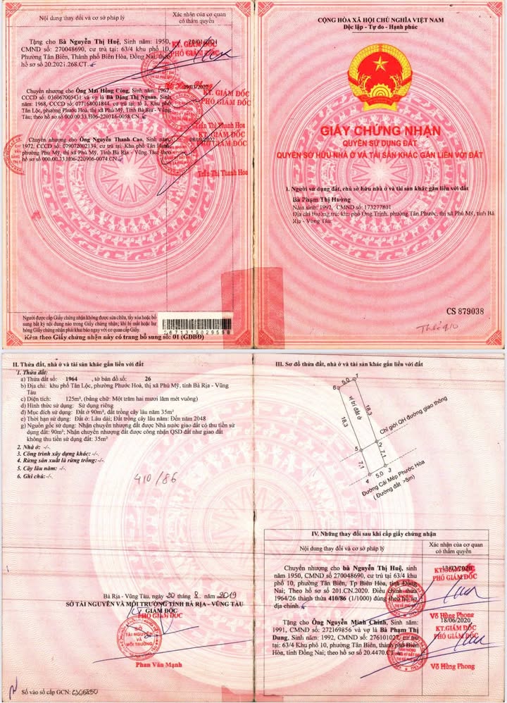 Đất thổ cư mặt tiền đường Cái Mép Phước Hòa 255m² giá thỏa thuận - Đầu tư sinh lời ngay!