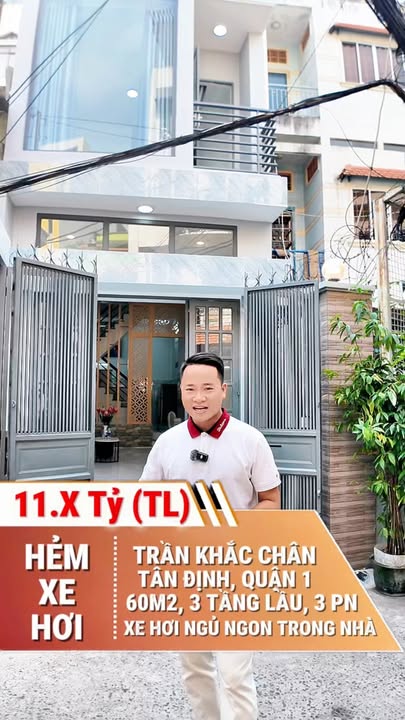 Nhà phố Tân Định, Quận 1, 60m² giá 11 tỷ - Hẻm xe hơi thuận lợi!
