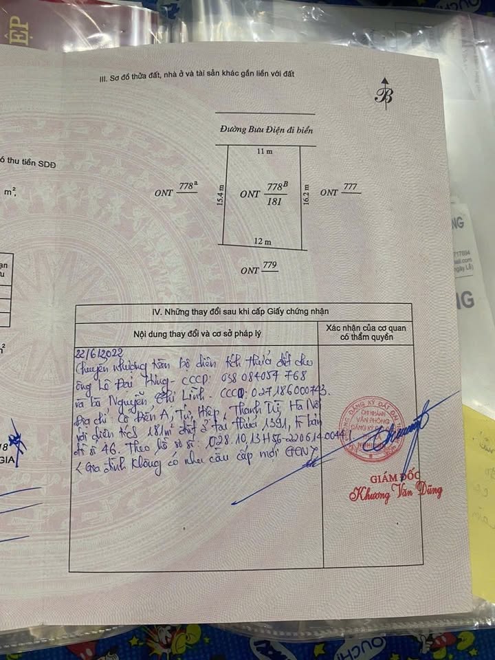 Đất thổ cư tại Xã Thái Hòa, Huyện Triệu Sơn 181m² giá 3.3 tỷ - Vị trí gần QL1A!