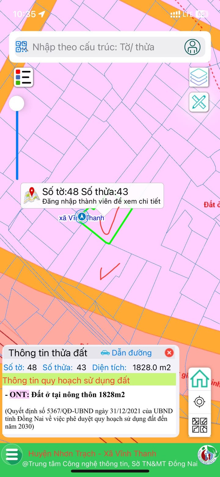Đất nền 3000m² xã Vĩnh Thanh, Huyện Nhơn Trạch giá 4.2 tỷ - Đầu tư sinh lời!